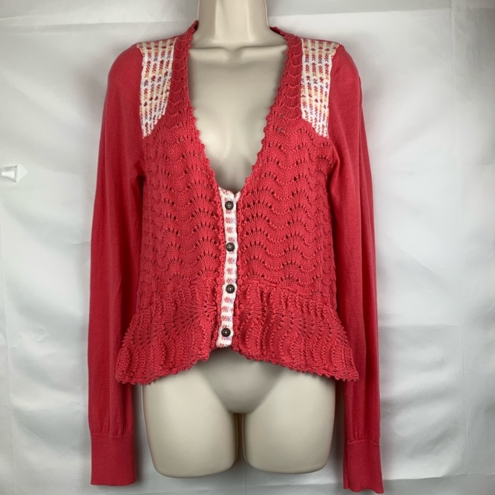 Free People Crochet cardigan